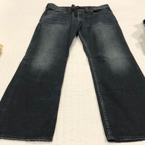 Men’s silver jeans 36x32 Zac button flap